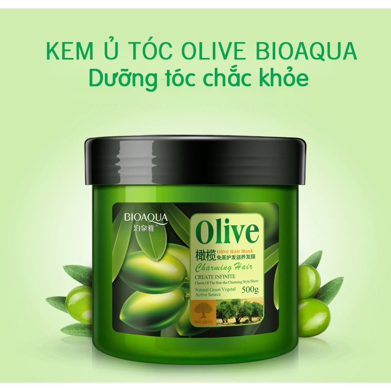 Kem ủ hấp tóc Olive Bioaqua 500ml